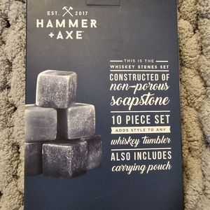 wiskey stones set Hammer + Axe